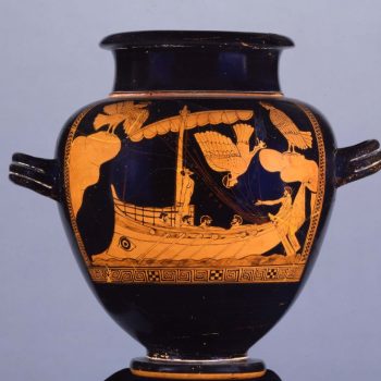 The Siren Vase. A red-figured jar depicting Odysseus and the Sirens. ©The Trustees of the British Museum.