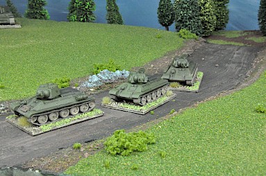 More of Paul Burkin's excellent T34s. Models by Plastic Soldier Company.
